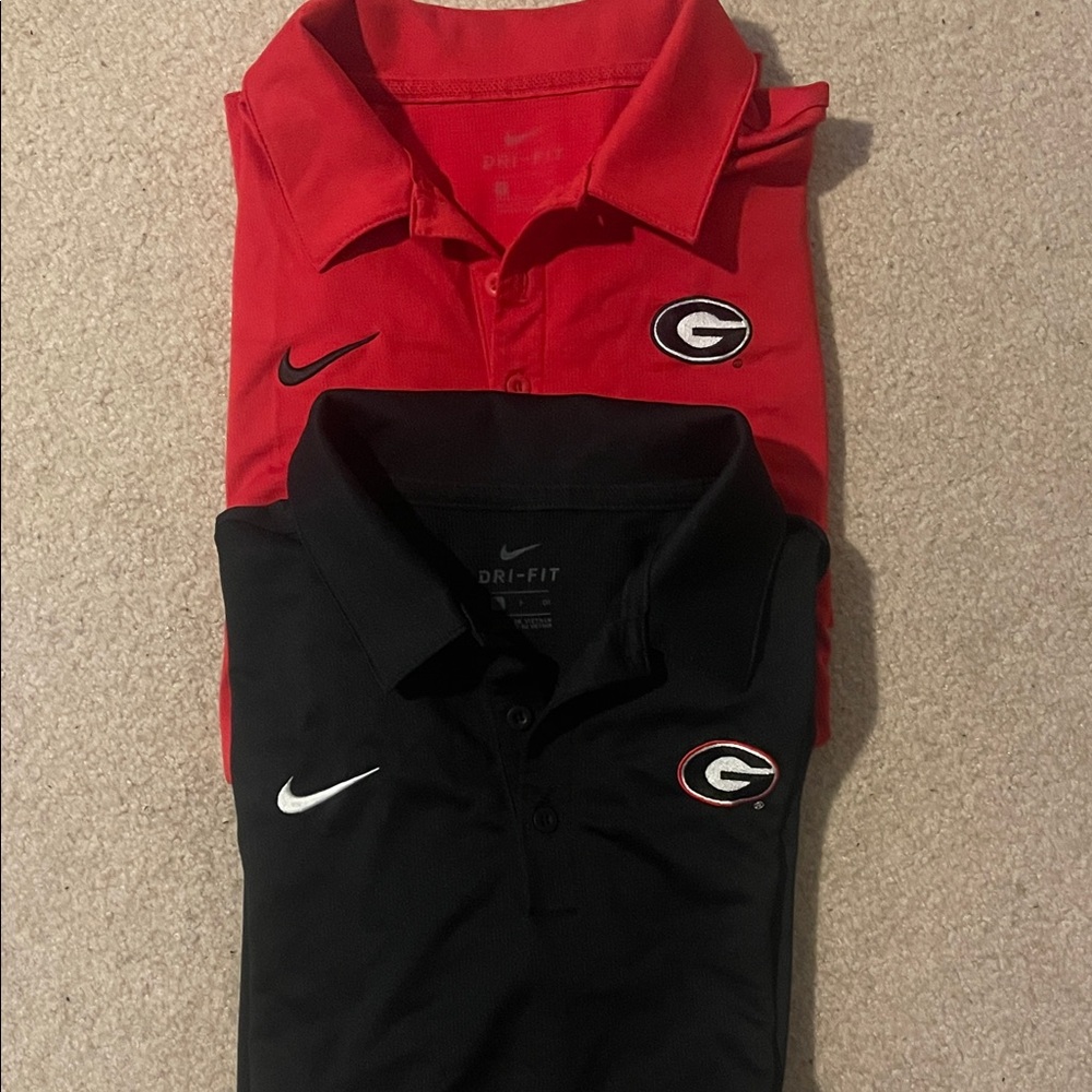 Nike Red and Black Polo Set